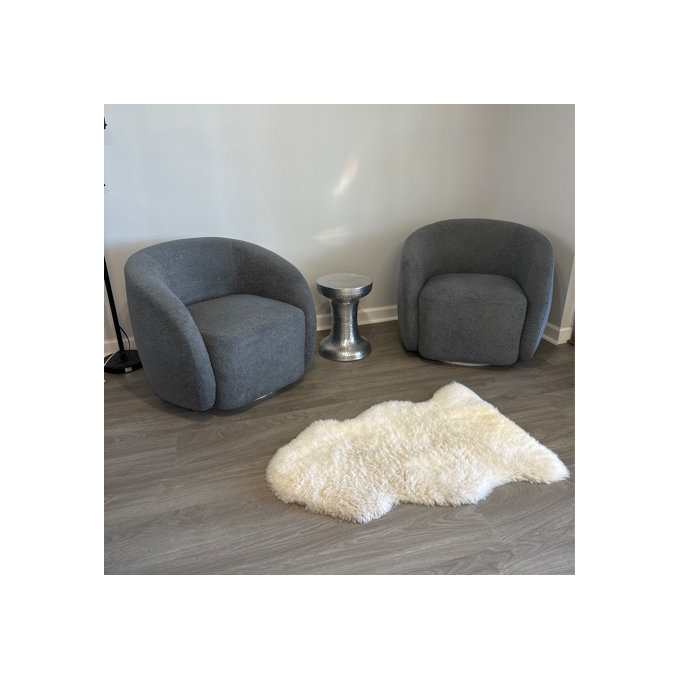 Ivy Bronx Katherline Upholstered Swivel Armchair & Reviews | Wayfair